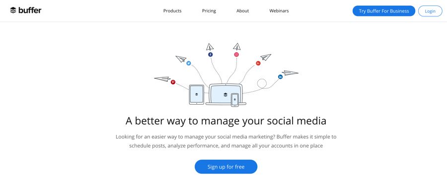 buffer social media management software