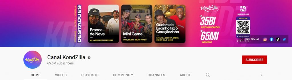 Canal KondZilla one of most popular youtube channels