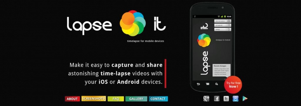 Lapse It • Home • Time Lapse for mobile