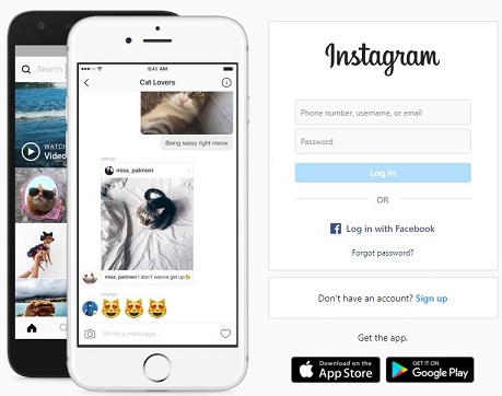 Social Networking Plattformen Instagram login