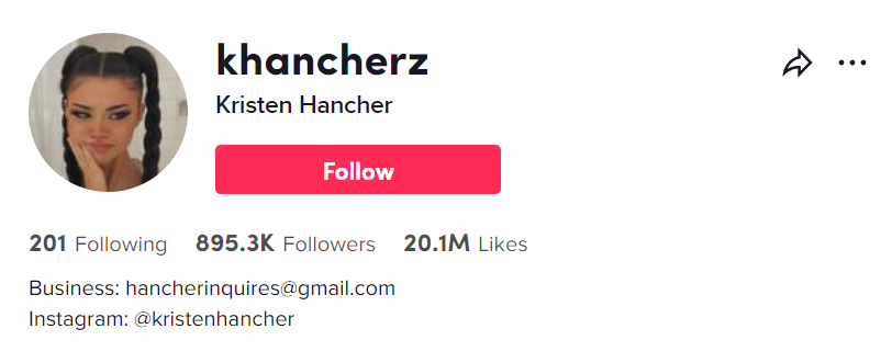 Kristen Hancher (@khancherz) TikTok