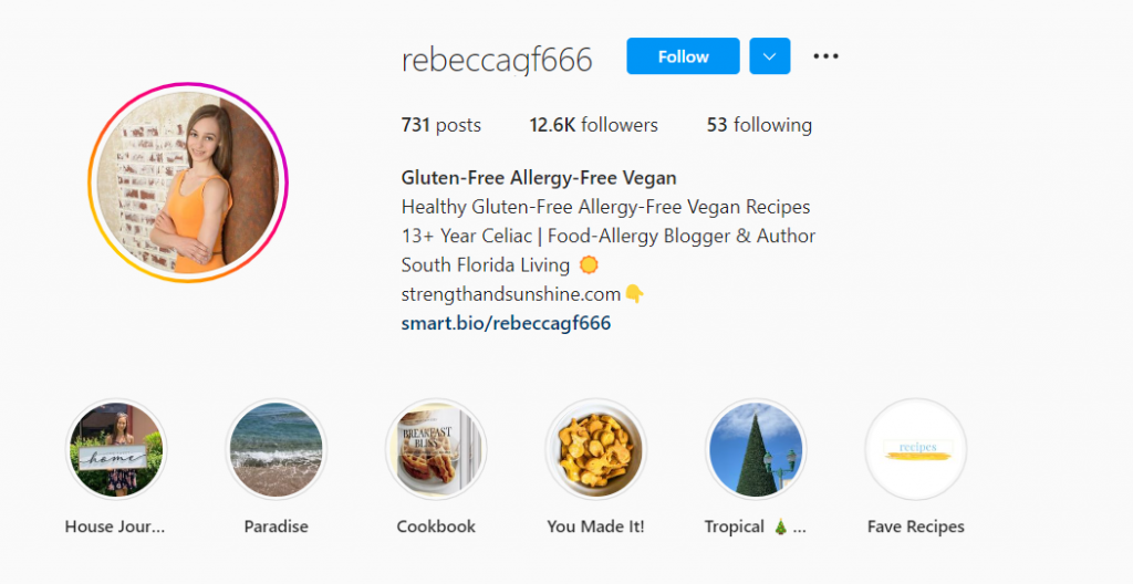 Specialized influencer bio