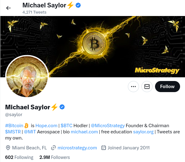 Michael Saylor crypto influencer