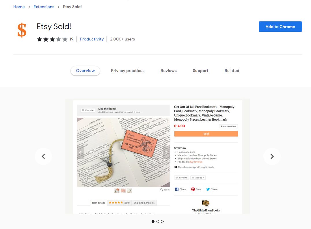 Etsy Sold
