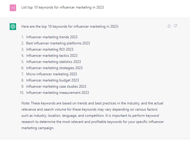 Top 10 keywords for influencer marketing