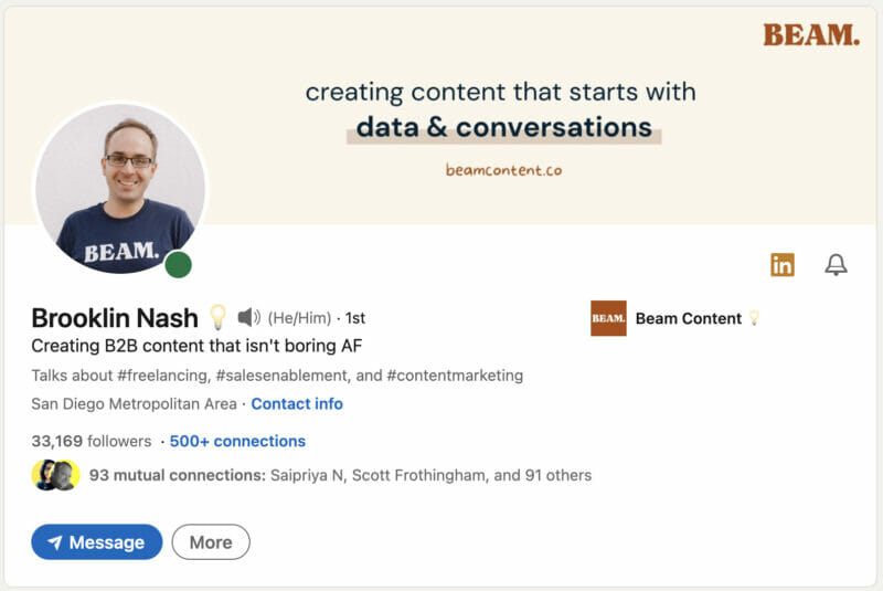 Brooklin Nash linkedin profile