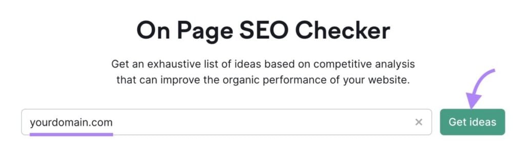 Semrush On Page SEO Checker