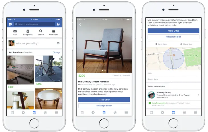 Anúncios no Facebook Marketplace