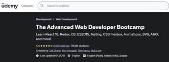 The Advanced Web Developer Bootcamp (Udemy)