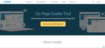 Moz On- Page Grader Tool