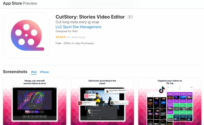 CutStory for Instagram Stories