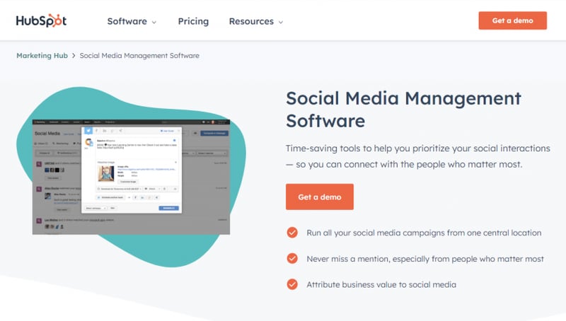 HubSpot Social Media Software