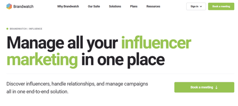 Brandwatch Influencer Marketing Software