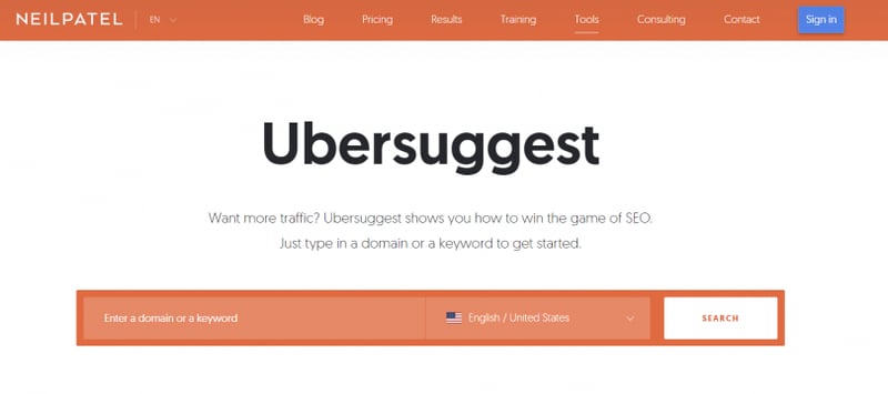 Ubersuggest