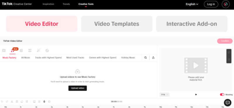 TikTok Creative Center Video Editor