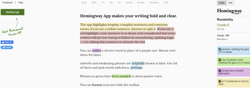 Hemingway Editor