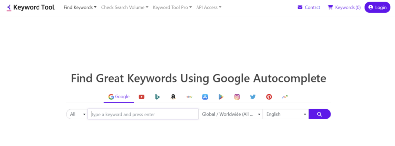 Keyword Tool