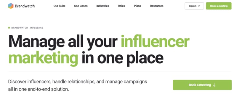 Brandwatch Influencer Marketing Software