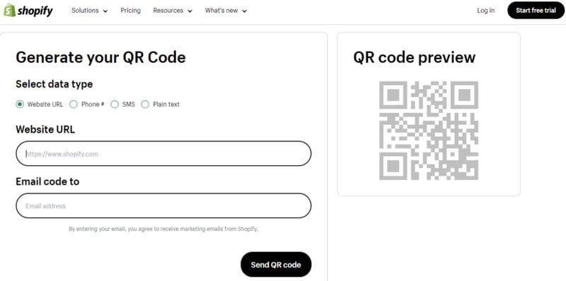 a) QRCode-Monkey website for generating QR codes