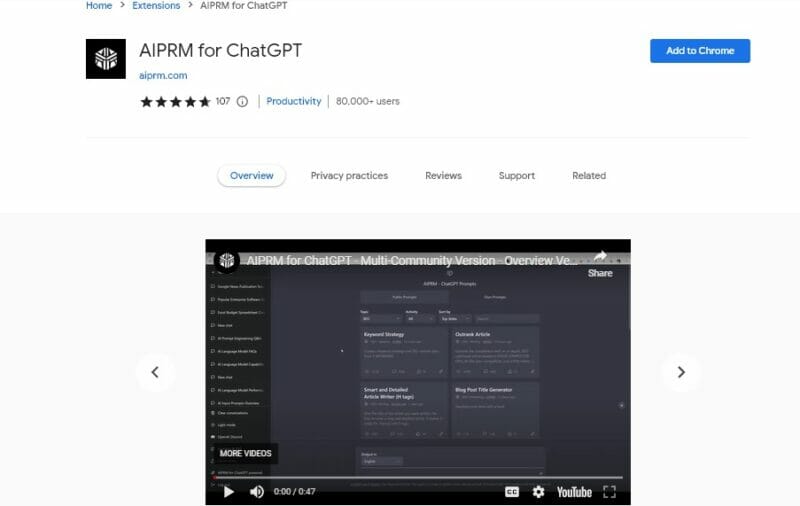 AIPRM for ChatGTP