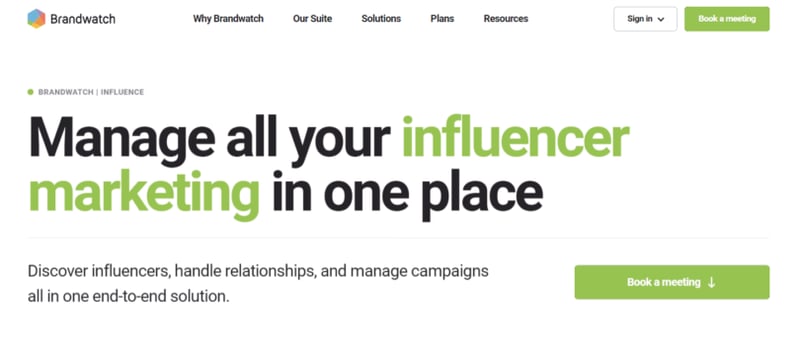 Brandwatch Influencer Marketing Software