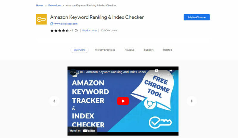 Amazon Keyword Ranking & Index Checker