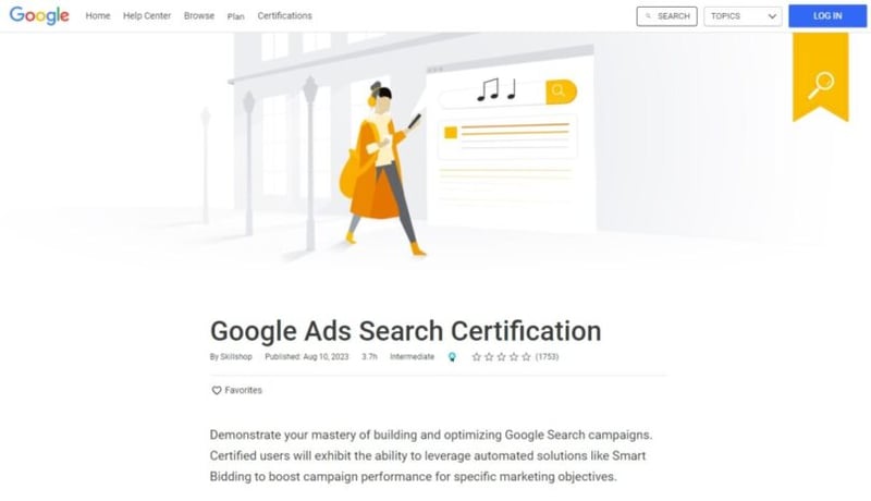Google Ads Search Certification by Skillshop