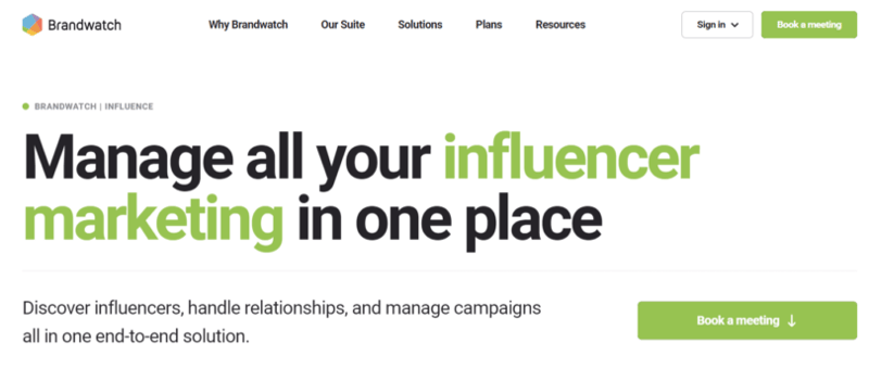 Brandwatch Influencer Marketing Software