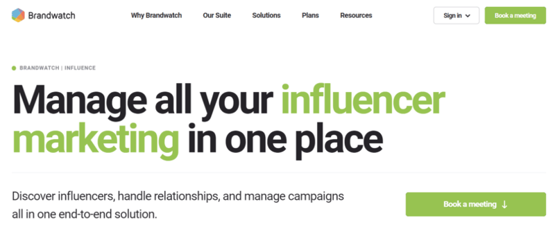 Brandwatch Influencer Marketing Software