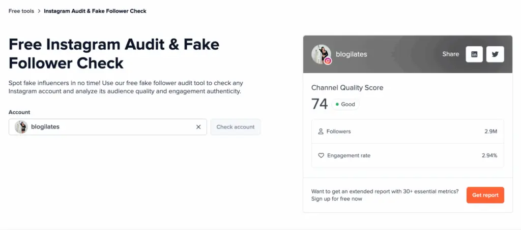 HypeAuditor Instagram Audit Tool