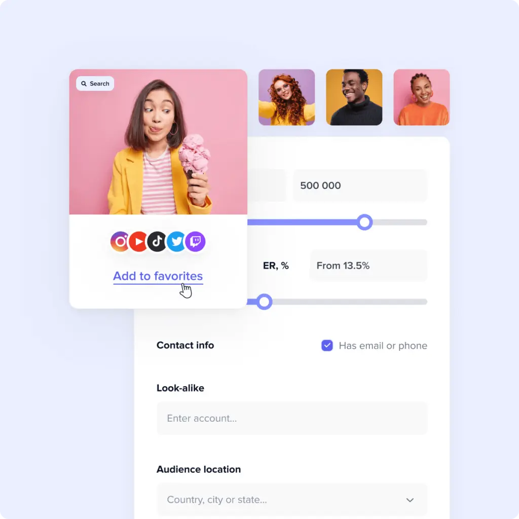 HypeAuditor influencer search