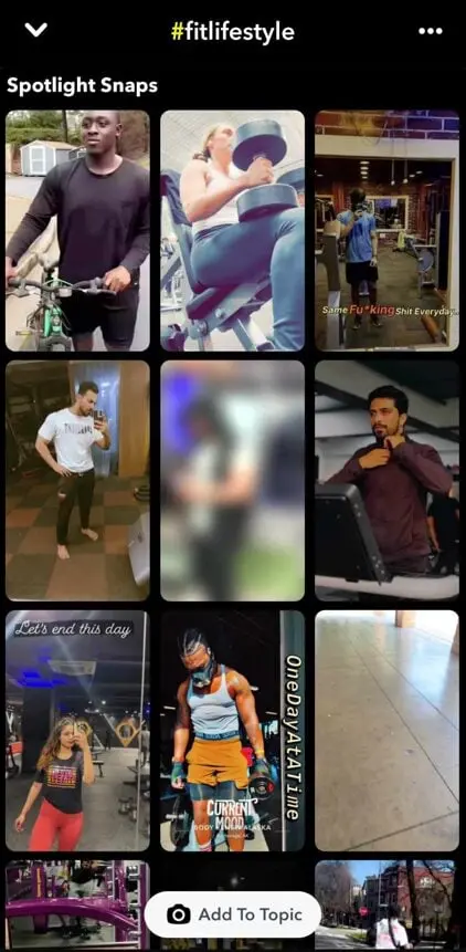 #fitlifestyle Snapchat