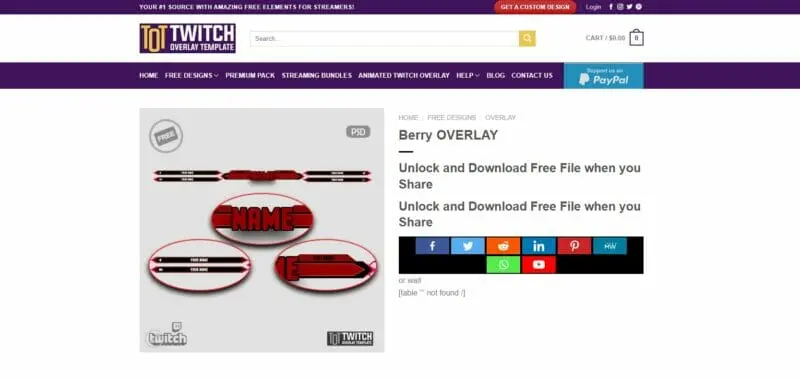 berry twitch overlay template