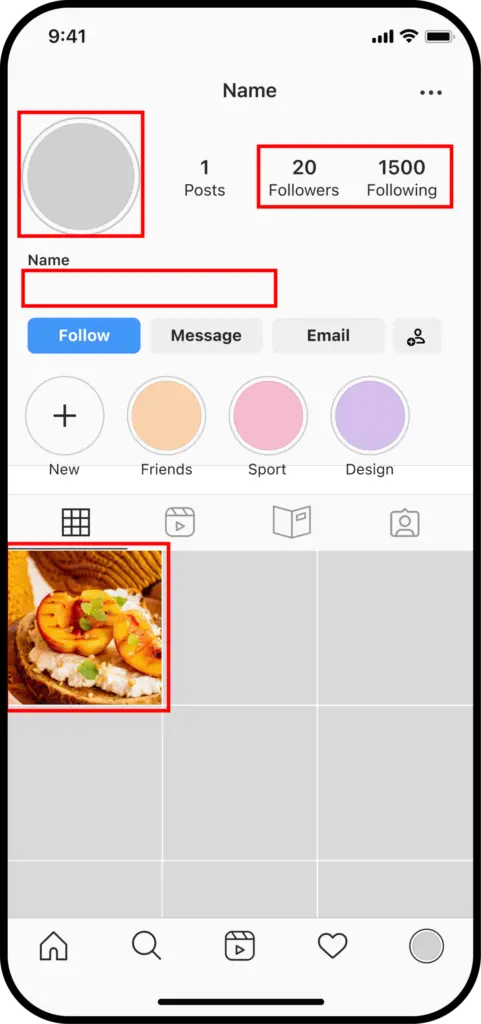 Fake Instagram account