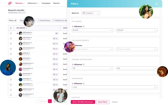 Influencity Instagram influencers tool
