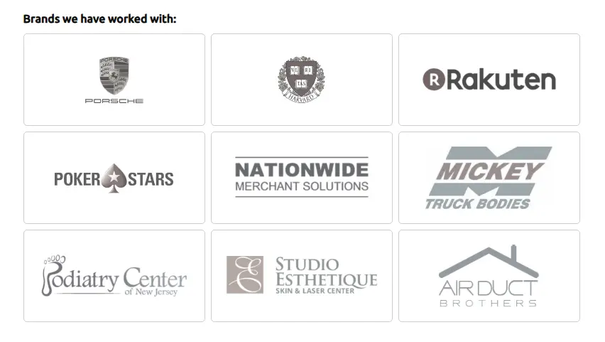 Brands we have worked with 