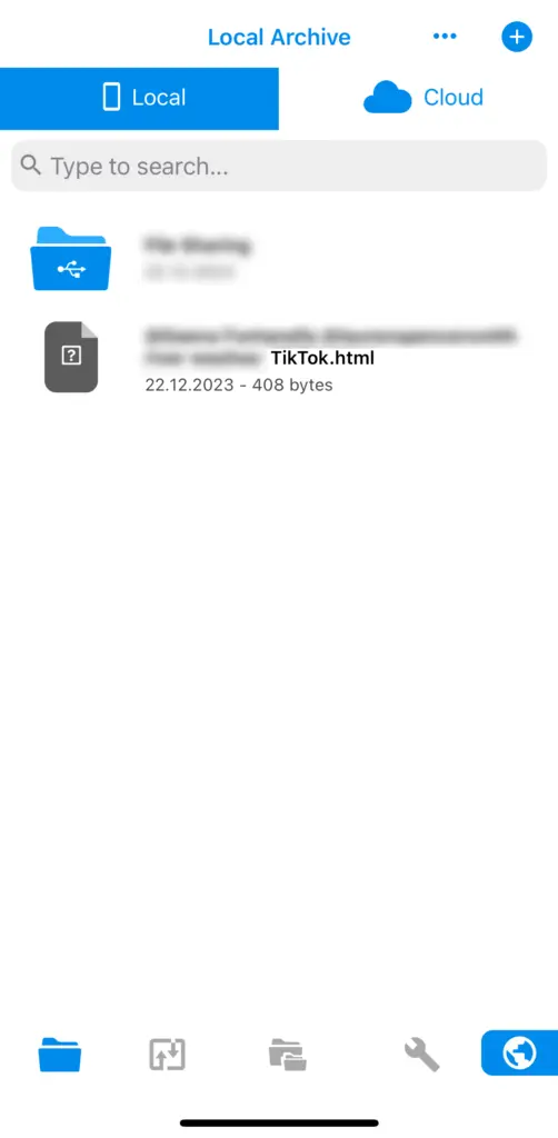 TikTok Video Local section