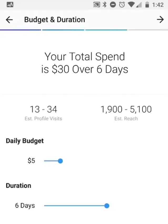 Set Your Budget and Promotion Duration