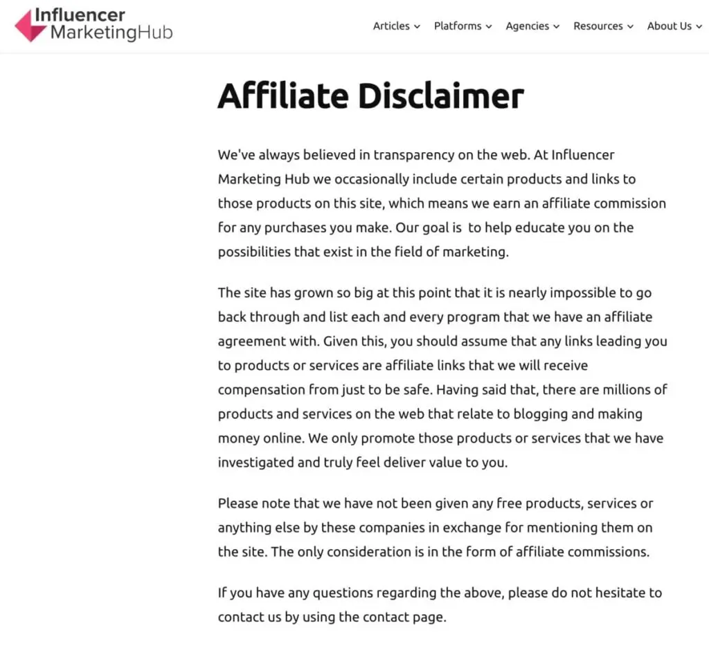 Affiliate Disclaimer
