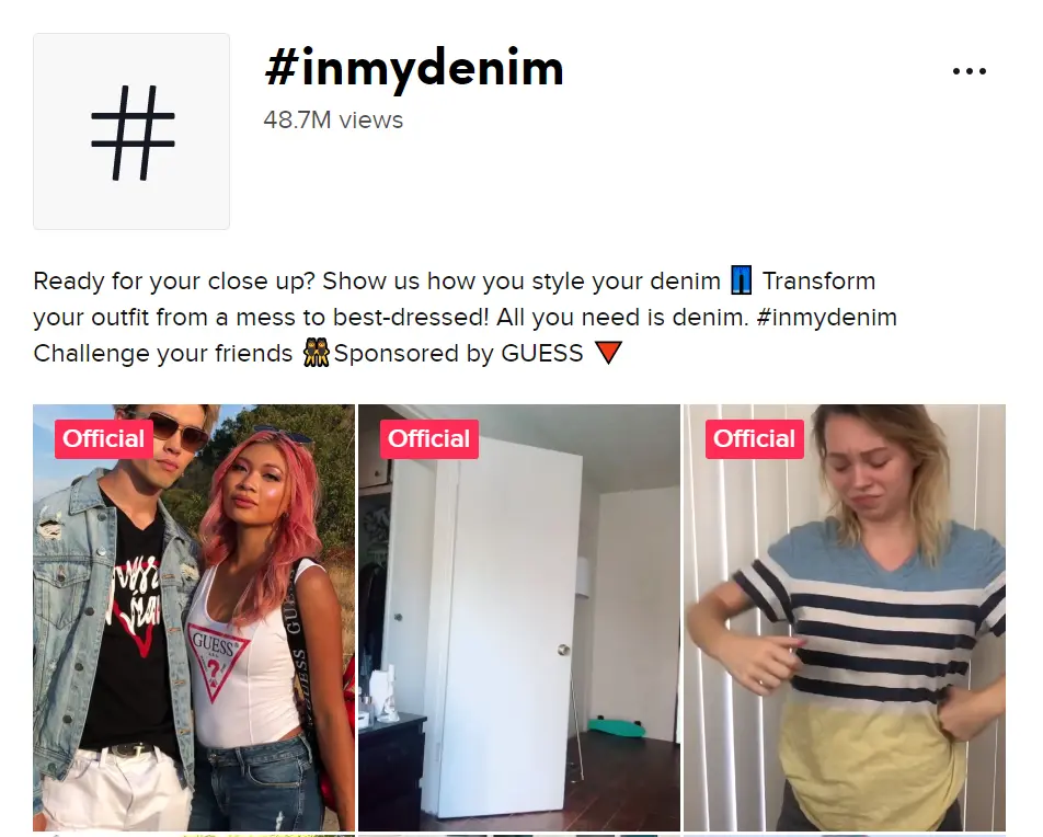 TikTok hashtag challenge