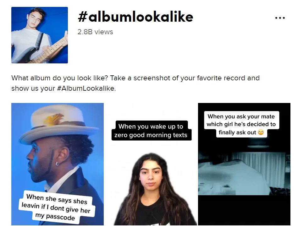 TikTok hashtag challange