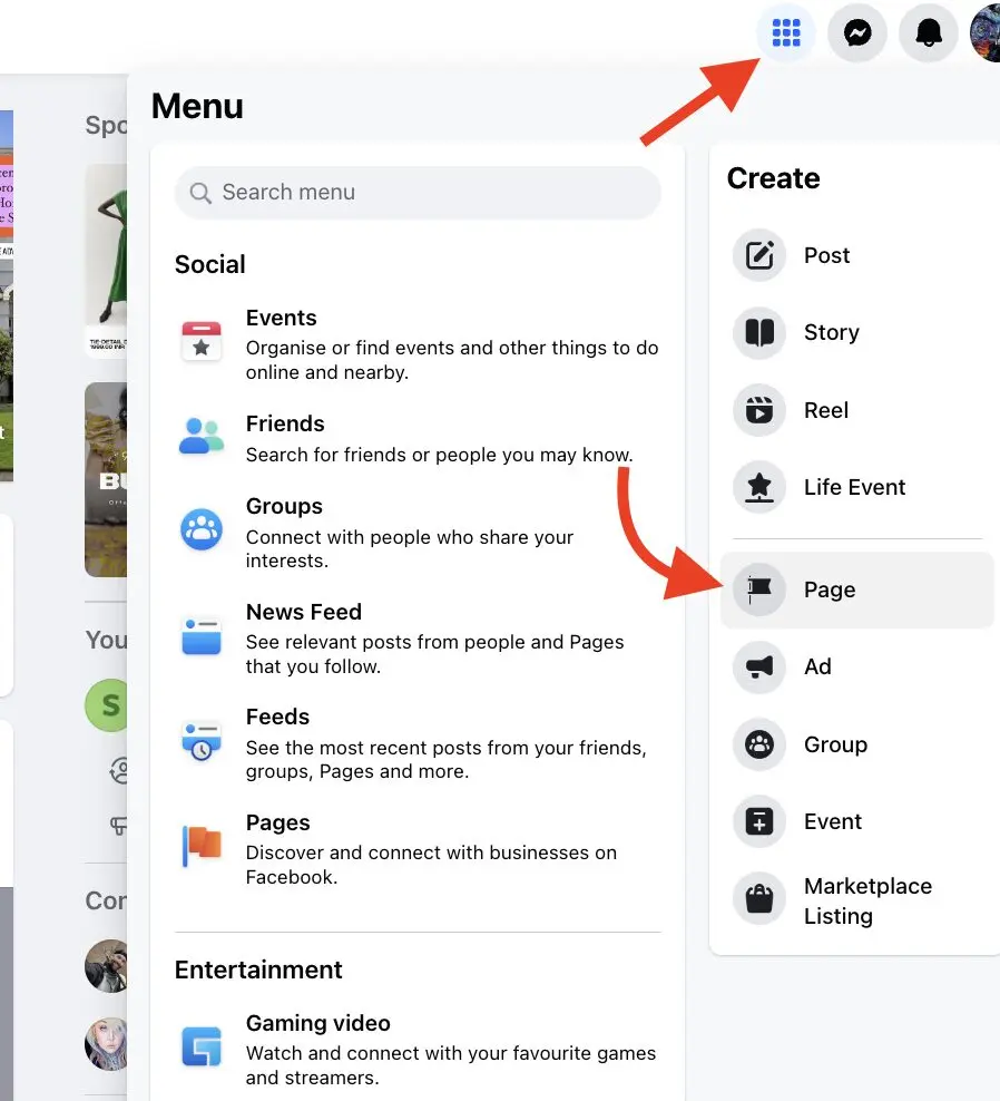 Facebook page