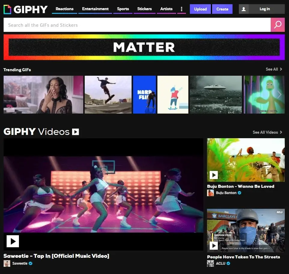 GIPHY best website for free GIFs