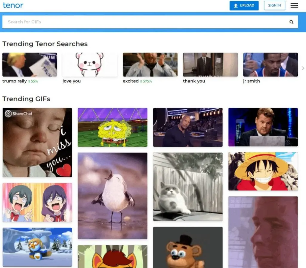 Tenor available GIFs website