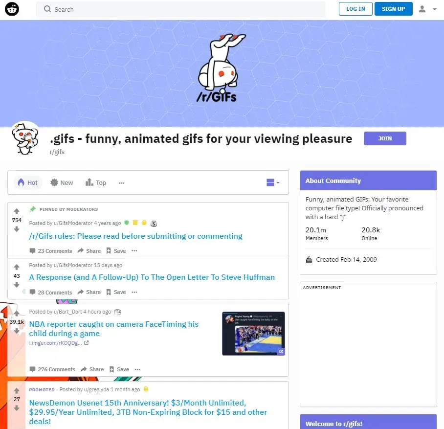 Reddit GIFs community