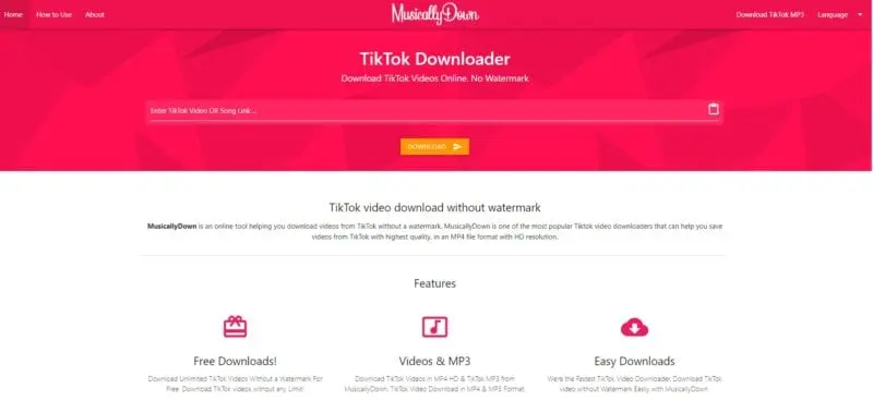 Musicallydown Tiktok videos downloader