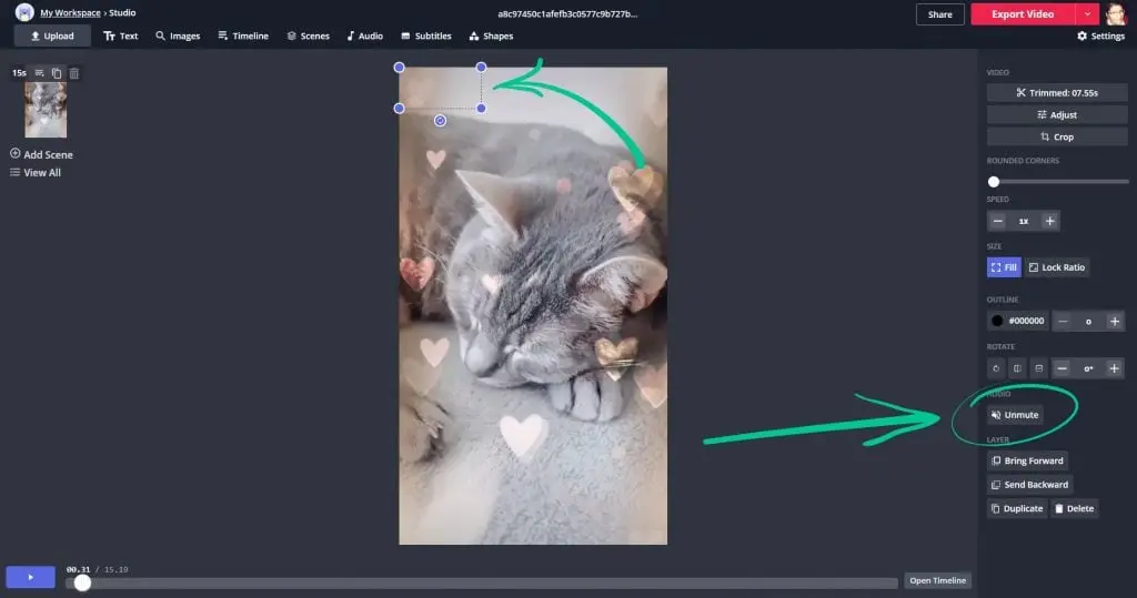 Click Mute button