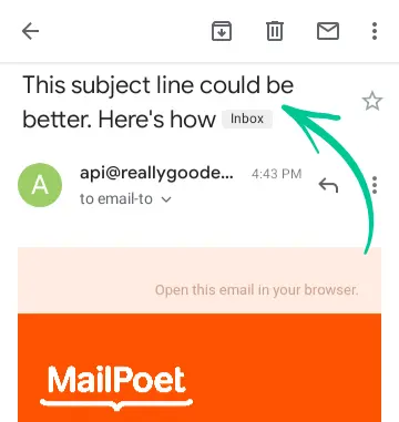 Better Subject Line