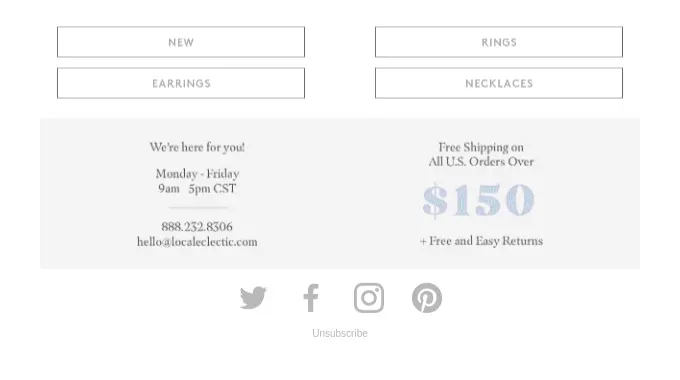 Local Eclectic email footer