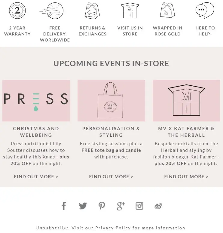 Monica Vinader email footer